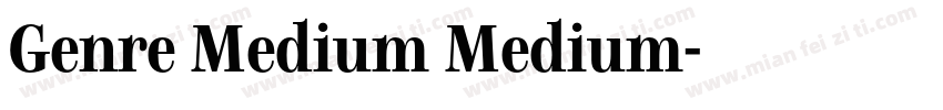 Genre Medium Medium字体转换